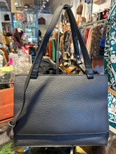 Load image into Gallery viewer, Grey New York Black Leather Satchel &quot;Like New&quot; Purse, duster incl.
