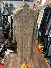 Load image into Gallery viewer, Anine Bing beige &amp; brown 100% silk snake print button down Dress, Size L
