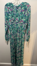 Load image into Gallery viewer, Catherine Prevost Green &amp; Pink tropical Flowy Maxi Dress, Size M
