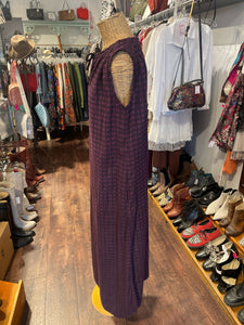 Ace & Jig Purple Cotton Print Sleeveless maxi Dress, Size S
