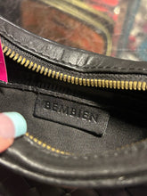 Load image into Gallery viewer, Bembien Black Leather Woven Size Mini crossbody Purse
