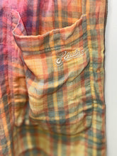 Load image into Gallery viewer, LOEWE pink, yellow, blue Cotton Checkered Drawstring Shorts
