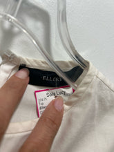 Load image into Gallery viewer, Ellery White swirled sleeve Cropped dramatic Top
