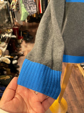 Load image into Gallery viewer, Drumohr Blue, green &amp; grey 100% cashmere striped Crew Neck Sweater, Size 44
