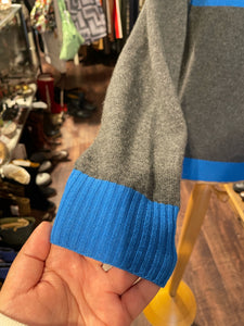 Drumohr Blue, green & grey 100% cashmere striped Crew Neck Sweater, Size 44