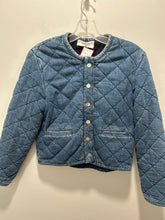 Load image into Gallery viewer, ba&amp;sh Dark Blue Cotton Quilted snap button Jacket, Size 1=Small

