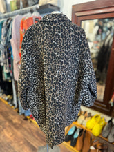 Load image into Gallery viewer, Coach brown &amp; black Wool Blend leopard print Double Breast Coat, Size XL
