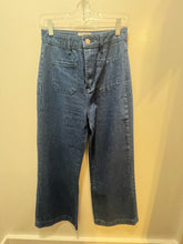 Load image into Gallery viewer, Rollas Blue Cotton  high rise wide leg Jeans, Size 27
