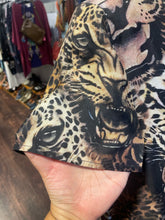 Load image into Gallery viewer, Roberto Cavalli Brown 100% silk Animal Print Short sleeve Dress, Size 44
