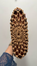 Load image into Gallery viewer, STAUD Brown &amp; beige Leather NET Handbag Purse
