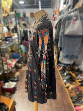 Load image into Gallery viewer, Biya Johnny Was black &amp; multi Cupra Rayon embroidered Longsleeve Tunic, Size S
