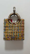 Load image into Gallery viewer, Neshama Orange &amp; Multi Tweed Size Mini Abalone Purse
