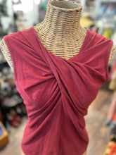 Load image into Gallery viewer, Issey Miyake Red Cotton Twist Sleeveless tight waist Top
