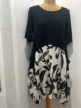 Load image into Gallery viewer, LUUKAA Black &amp; White Blend Parachute NWT Dress
