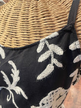 Load image into Gallery viewer, Krista Larson Grey &amp; White threaded detail waist tie detailed trim Top, Size One Size
