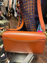 Load image into Gallery viewer, Coach Brown Leather Monogram crossbody strap Purse W/duster
