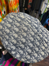 Load image into Gallery viewer, Christian Dior AS IS Blue Canvas Newsboy Hat, Vintage
