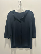 Load image into Gallery viewer, Peter Cohen Navy Silk Short sleeve Top, Size P
