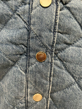 Load image into Gallery viewer, ba&amp;sh Dark Blue Cotton Quilted snap button Jacket, Size 1=Small
