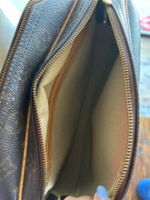 Load image into Gallery viewer, Louis Vuitton Brown Leather Logo Messenger style Purse, Vintage AS IS
