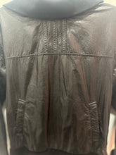 Load image into Gallery viewer, Y-3 Black Leather high collar Zip front Jacket, Size M
