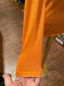 Une Autre Cashmere & Silk Orange Longsleeve Sweater, Size 6