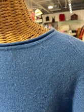 Load image into Gallery viewer, Shanghai Tang Royal Blue Cashmere solid Long sleeve Sweater, Size L
