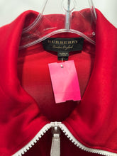 Load image into Gallery viewer, Burberry Red &amp; white Viscose Stripe zipper front oversized Jacket
