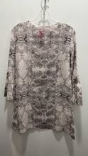 Load image into Gallery viewer, Erica Tanov brown &amp; gray Cotton Floral Longsleeve keyhole Dress
