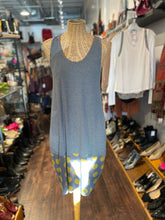 Load image into Gallery viewer, Alembika Grey and black Viscose striped Sleeveless Dress, Size 1=Small
