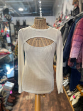 Load image into Gallery viewer, ISABEL MARANT Beige Cashmere front cut out sheer Top, Size S/M
