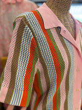 Load image into Gallery viewer, Stine Goya pink multi Viscose knit cutout Short sleeve Top
