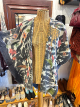 Load image into Gallery viewer, VILAGALLO multicolor Wool Floral layering top poncho style Top, Size One Size
