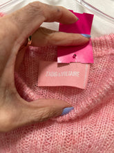 Load image into Gallery viewer, zadig &amp; voltaire "authenitic/preowned" Pink Mohair knit Longsleeve Sweater W/Trim, Size M
