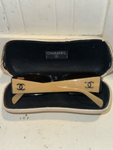 Load image into Gallery viewer, CHANEL AS IS black &amp; beige Vintage Sunglasses
