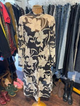 Load image into Gallery viewer, ALL SAINTS Black &amp; Gray Poly Blend Floral sheer Dress, Size 8
