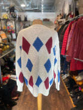 Load image into Gallery viewer, Isabel Etoile Marant beige/blue/red alpaca blend Argyle Longsleeve Boxy Sweater
