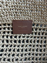 Load image into Gallery viewer, Saint Laurent Natural Raffia Logo Large Purse, duster included
