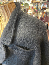 Load image into Gallery viewer, Pierre Morell Black &amp; Brown Wool fur trim Vintage Blazer, Size 38
