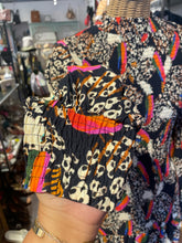Load image into Gallery viewer, FARM Rio black &amp; multi Viscose Leopard NWT! Dress, Size S

