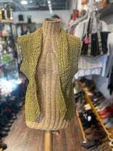 Load image into Gallery viewer, Akihiko Izukura Yellow Crinkle open Sleeveless Top, Size M/L
