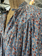 Load image into Gallery viewer, Joie blue &amp; orange Silk Floral Mini long sleeve Dress, Size 4
