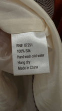 Load image into Gallery viewer, Johnny Was Brown &amp; White Silk Zig Zag red embroidery Skirt, Size XS
