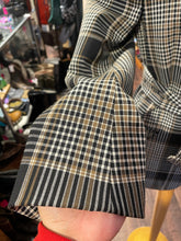 Load image into Gallery viewer, Theory brown, black, white Wool Blend Plaid Belted Blazer, Size 0
