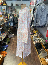 Load image into Gallery viewer, dosa red, white &amp; multi Cotton Abstract Long sleeve Button Up Dress, Size 4=XL
