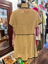 Load image into Gallery viewer, STAUD Tan &amp; Black Woven trim design wrap cover up Dress
