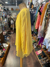Load image into Gallery viewer, CP Shades Yellow Linen v neck longsleeve Top

