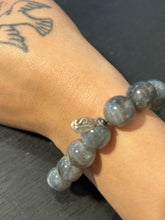 Load image into Gallery viewer, Sheryl Lowe Gray labradorite w/Pave diamond Bracelet
