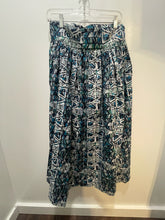 Load image into Gallery viewer, Sika x Anthropologie white/blue Cotton Abstract Maxi Skirt, Size 8

