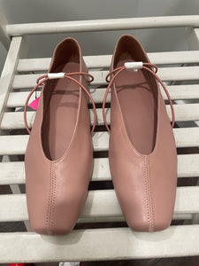 M.Gemi Pink Leather Size 38 Flat Shoe
